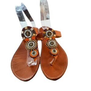 TNHEIO AEPMA Beaded Sandals